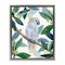 Stupell Industries Tropical Cockatoo & Greenery Framed Floater Canvas Wall Art
